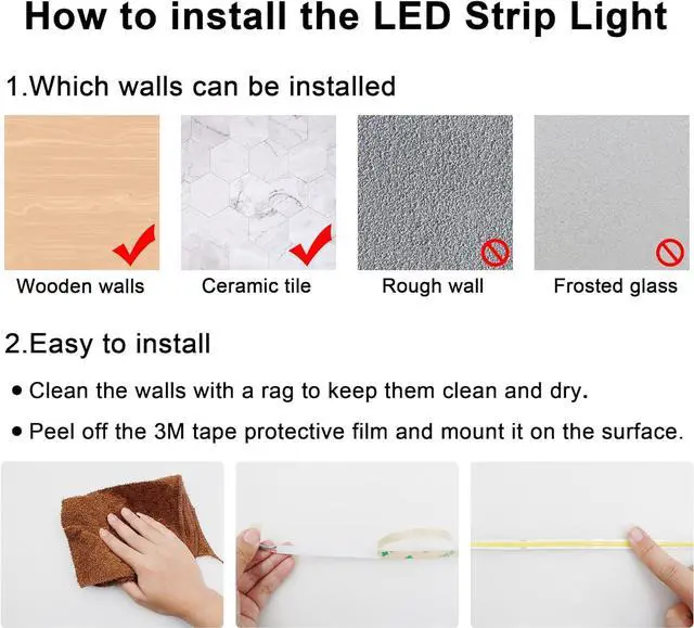 Alt view image 5 of 6 - COB LED Strip Light Warm White High Bright LED Strips with 2400LEDs RF Remote and UL Power Supply 3000K Dimmable LED Lights for Bedroom Kitchen DIY Home Decoration