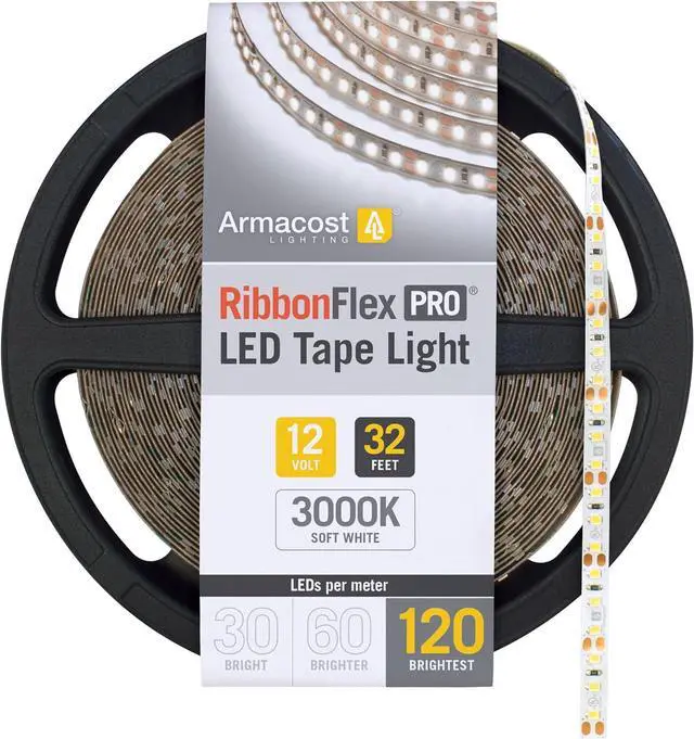 Main image of 143250 Ribbon Flex Pro 12-Volt White Tape Light 120 LEDs/Meter 32.8 ft 3000K
