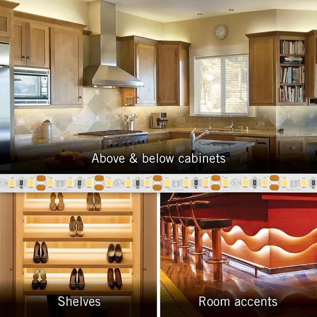 Alt view image 5 of 7 - 143250 Ribbon Flex Pro 12-Volt White Tape Light 120 LEDs/Meter 32.8 ft 3000K