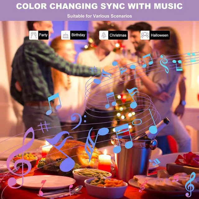 Alt view image 5 of 7 - RGB COB LED Strip Light 32.8ft/10m Color Changing Dimmable Super Bright Strip Light 24V Work with Alexa/Google Assistant/Tuya Multicolor Flexible Tape Light for TV Bedroom Party DIY Decoration