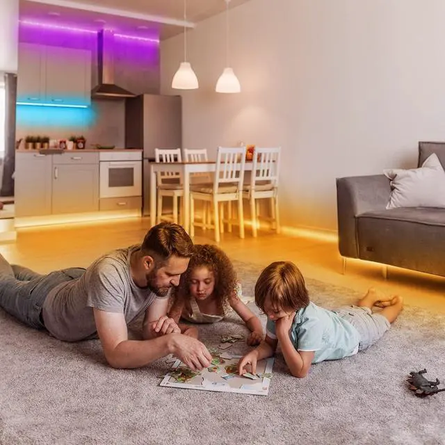 Alt view image 7 of 7 - LED Lights for Bedroom 200ft Music Sync Color Changing Smart App Control with Remote Ultra-Long LED Strip Lights for Party Home Decoration.