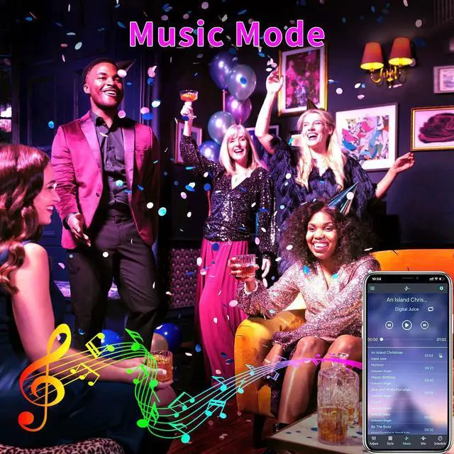 Alt view image 3 of 7 - 100ft Outdoor LED Strip Lights Waterproof IP68 Waterproof LED Light Strips with Remote App Control Music Sync RGB Outdoor LED Rope Lights LED Lights for Bedroom Roof Pool Deck Balcony
