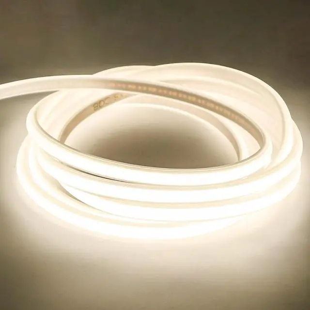 Alt view image 2 of 7 - AC 110V LED Strip Lights IP65 Waterproof LED Strip Lights 16.4feet Cuttable Rope Light Super Bright 320LEDs 4000K White Light with US Plug for Bedroom Ceiling Kitchen Under Cabinet