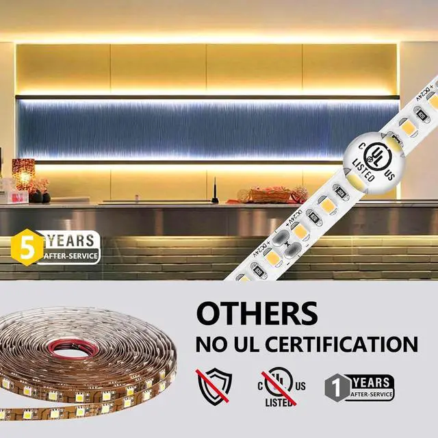 Alt view image 4 of 7 - LED Strip Lights 3000K UL 24V LED Tape Light Warm White Ra 95+ IP30 25ft 2.9W/ft 240+Lumens/ft 900LEDS/Spool UL Listed 5 Year Warranty (Power Supply Sold Separately)