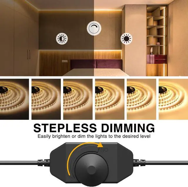 Alt view image 3 of 7 - Warm White LED Strip Lighting 39.37ft 3000K Dimmable Led Tape Light 12m Bright 720 LEDs 2835 Flexible Ribbon Christmas Light 12V Adhesive Rope Lights for Kitchen Under Cabinet Bedroom