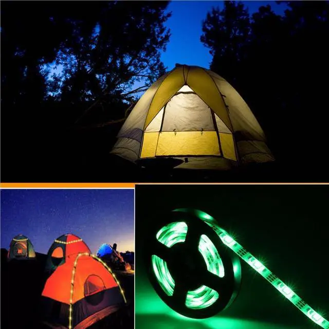 Alt view image 6 of 7 - 2m/6.6FT Battery Powered Led Strip Lights LED Strip with 24 Keys Remote Control RGB Led Rope Lights for Party and DIY Decoration