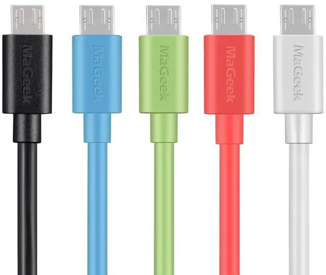 Main image of Micro USB Cable [3.3ft/5-Pack] Fast Charge Mobile Phone Charging Cord Data Cables for  Motorola LG Google Nokia and More(5 Colors)