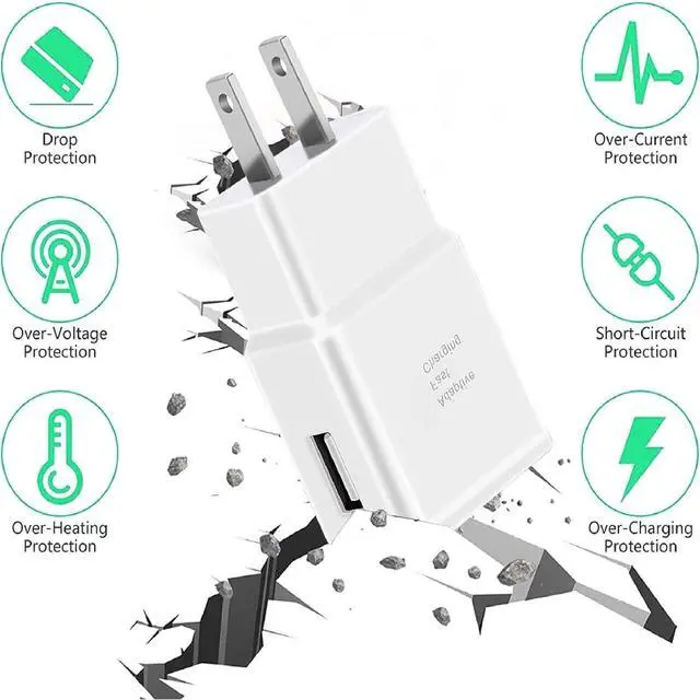 Alt view image 5 of 7 - for  Fast Charging Cord 6FT Type C Charger USB Wall Charger Block  Fast Charger for Galaxy S9 S10 S10+ S20 S21 S22 S23 S24 S25 Plus/Ultra/FE A55/A54/A56/A16/A15/A14/A25/A35 Note 20/10/9