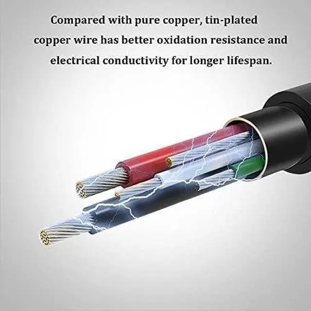 Alt view image 5 of 6 - 3.5mm Jack Charge Cable Male to USB 2.0 Data Sync & Charger Cable for MP3 / MP4 Players Recorders and Other Portable Devices Gold-Plated 0.8m / 2.6 feet Black