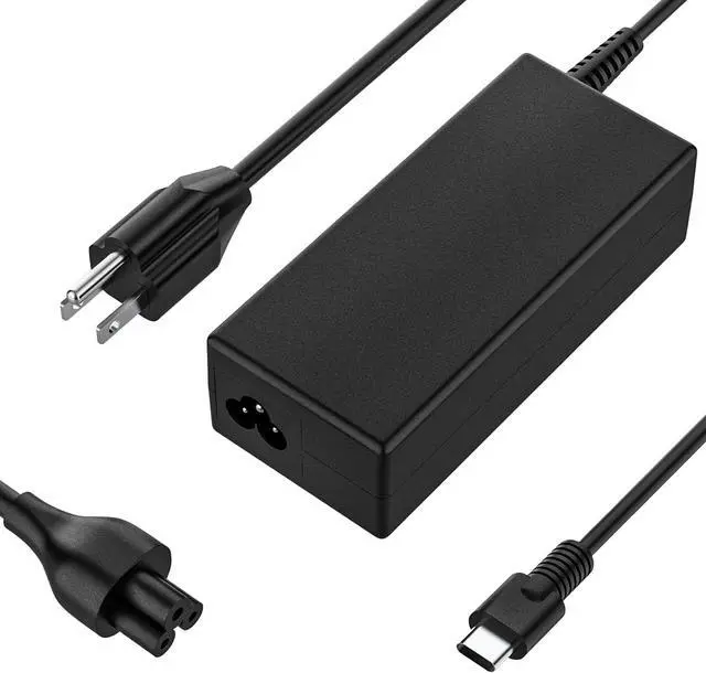 Alt view image 2 of 7 - 65W USB-c Laptop Charger Fit for HP ProBook 430 440 445 450 Envy X360 13 15 Spectre X360 13 EliteBook 735 755 840r 830 856 fit HP M54350-001 L43407-001 Type-c Ac Power Supply Adapter with Cord