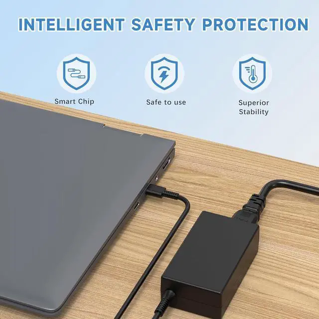 Alt view image 6 of 7 - 65W 45W USB C Laptop Charger for HP EliteBook X360 840-G5 830-G8 840-G6 Chromebook 14 X360 ProBook 430 440 445 G5 G6 G8 HP Envy X360 13 15 Spectre X360 Elite X2 USB-C Fast Charger AC Power Adapter
