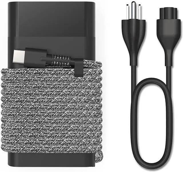 Main image of New Slim 65W 45W USB C Charger Compatible with Hp Spectre X360 EliteBook Chromebook ProBook Envy Fast Charging Type C Travel Laptop Power Adapter