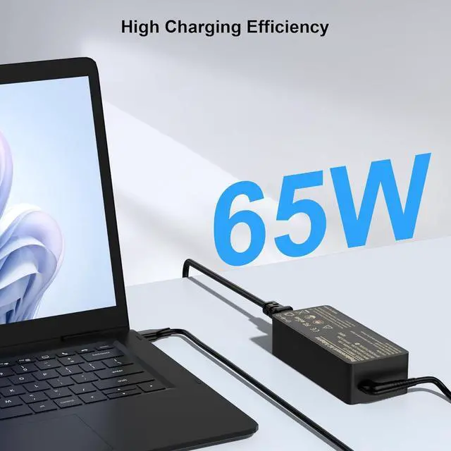 Alt view image 6 of 6 - ThinkPad 65W 45 Watt USB C Laptop Charger for  Thinkpad T480 T480s T490 T580 T580s T14 E480 E580 E590 E495 X1 C930 C940 Yoga 7i ADLX65YDC2A Chromebook 300e Computer Type-C AC Adapter Power Cord