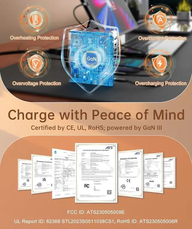 Alt view image 5 of 7 - USB C Charger Block 560W 8 Ports USB Charging Station PD 3.0 GaN Multi Ports Fast Charger Adapter for MacBook Pro Air iPhone  etc. (Grey 560)