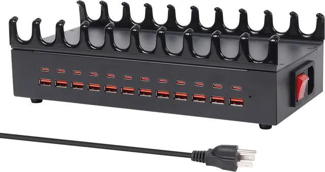 Main image of 300W Charging Station for Multiple Devices - 24 Ports USB Fast Charging Station with Smart Power Delivery - Kindle Phone Tablet Charger Station for Home Office School