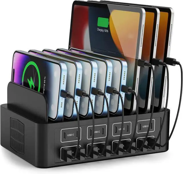 Main image of 150W/35A Charging Station for Multiple Devices 16 Port USB~C Fast Charging Station Multiple Charger Organizer Compatible with Cell Phone iPad Kindle Tablet and Other Electronic