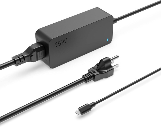 thumbnail interactive-video image 1 of 65W USB-C Laptop Charger For LG Gram 17Z90P, 17Z95P, 17Z90Q – Also Fits Peloton Bike 1 of 4