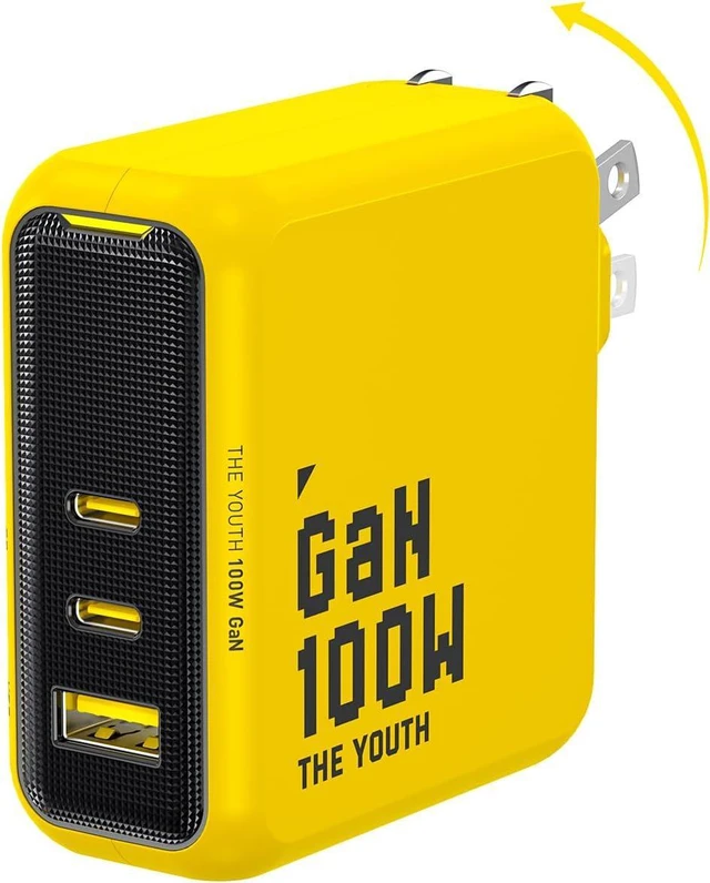 Main image of Youth 100W GaN USB-C Wall Charger 3-Port PPS Laptop Fast Charger