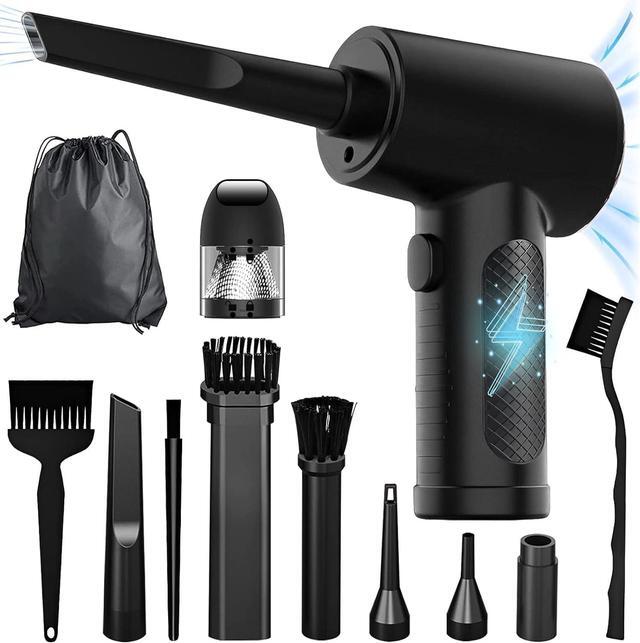 Main image of Compressed Air Duster Car VacuumElectric Air Duster and Vacuum 2 in 1 3 Speeds 100000 RPM Cordless Air Blower Reusable Air Duster for Computer Keyboard Swimming Ring Car with LED Light