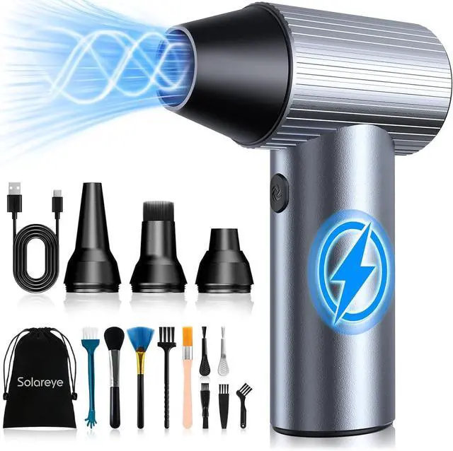 Main image of Electric Air Duster - 300000RPM Compressed Air Duster with Brushless Motor - Cordless Air Blower Rechargeable- 3 Gears Adjustable Jet Dry Blower for Cleaning Keyboard PC Car Home Outdoors