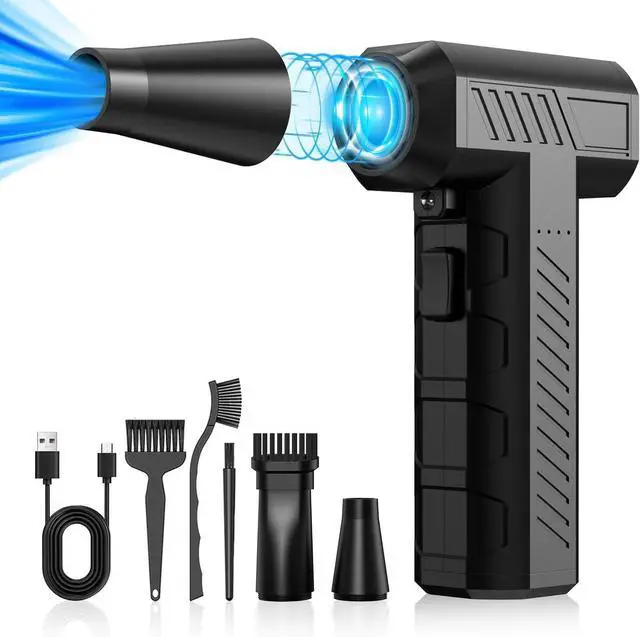 Main image of Compressed Air Duster - Mini Turbo Fan 180000RPM Cordless Electric Air Duster for Keyboard PC Cleaning No Canned Jet Dry Blower for Home and Car