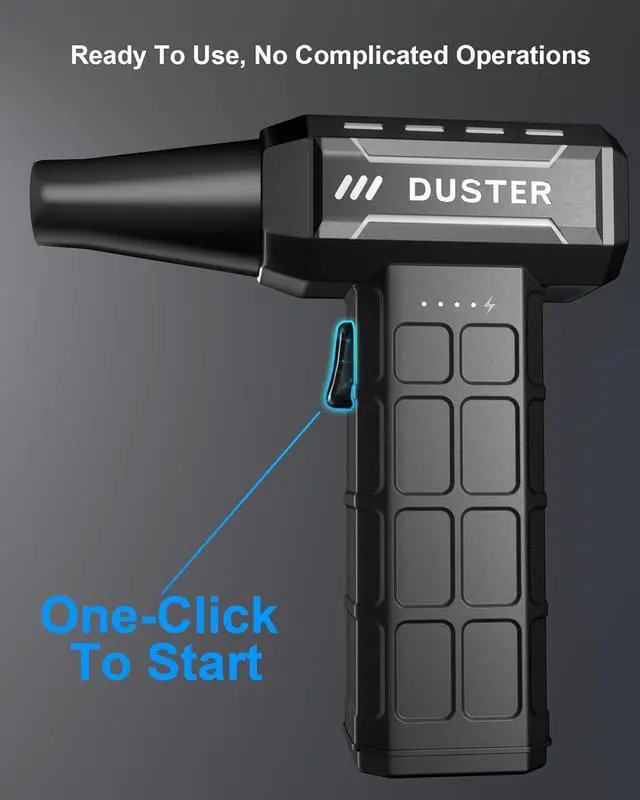 Alt view image 7 of 7 - Compressed Air Duster-150 000RPM Electric Cleaner Rechargeable Cordless Air Blower for Keyboard PC Electric Devices Cleaning Turbo Jet Dry Replace Canned Air Compressed Air Cans (Black)