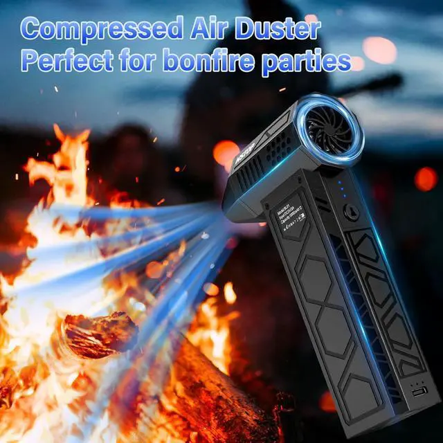 Alt view image 4 of 7 - Electric Air Duster with Flashlight 180000RPM Compressed Air Duster Turbo Fan(10000mAh) Multipurpose Jet Fan High-Speed Air Blower with 4 Gear Electric Air Blower Duster with Assist Lighting