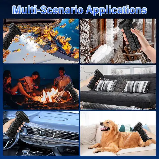 Alt view image 6 of 7 - Electric Air Duster with Flashlight 180000RPM Compressed Air Duster Turbo Fan(10000mAh) Multipurpose Jet Fan High-Speed Air Blower with 4 Gear Electric Air Blower Duster with Assist Lighting