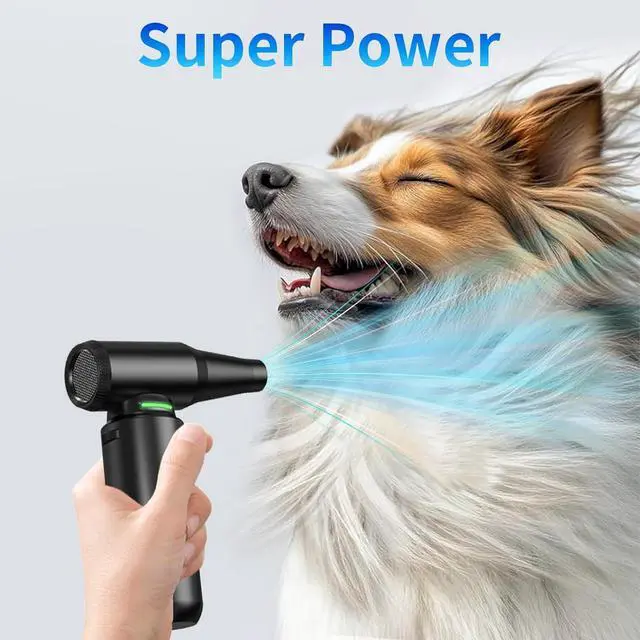 Alt view image 3 of 7 - Compressed Air Duster - Aluminum Alloy Shell 300 000RPM High-Speed Cordless Electric Air Duster | 3-Gear Adjustable with LED Flashlight & Brushless Motor | Dust Blower for Keyboard PC Car and Home