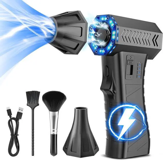 Main image of Compressed Air Duster -300000RPM Air Blower Gun Replace Dust Off Canned Air Spray 8000mAh Battery Keyboard Cleaner Electronic Cleaning Kit Mini Turbo Jet Dry Blower for PC/Computer/Blaster