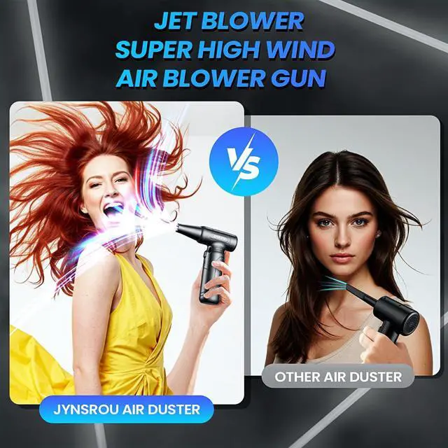 Alt view image 7 of 7 - Electric Air Duster - 33 0000 RPM High-Speed Compressed Air Blower Gun Rechargeable Mini Turbo Jet Fan Cordless for Keyboard PC Car Home & Outdoor Cleaning Dust Replaces Compressed Air Cans