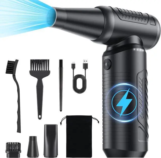 Main image of Compressed Air Duster 200 000 RPM Electric Air Duster for Computer 3 Gear Adjustable High-Speed Air Blower 9 000mAh Large Battery Reusable no Canned Keyboard Cleaner for Office Home Car