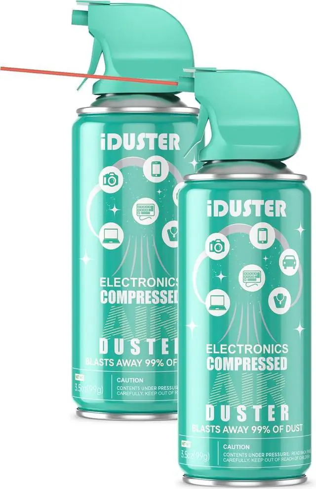 Main image of Compressed Keyboard Cleaner Air Spray - 3.5oz Canned Air Duster for Keyboard PC Computer Electronics Phone 2PCS