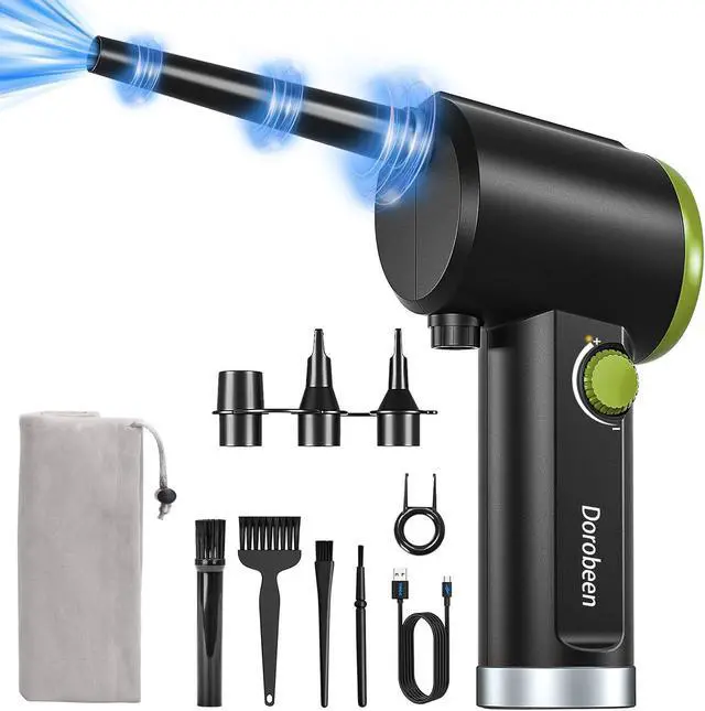 Main image of DOROBEEN Compressed Air Duster Cordless Handheld Air Blower Stepless Speed 41000RPM Portable Rechargeable Built-in Battery Electric Air Duster for Computer Keyboard Electronics Cleaning