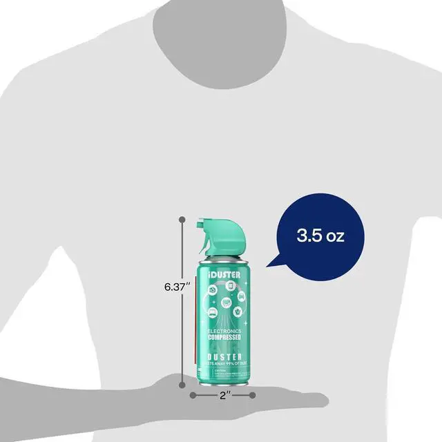 Alt view image 3 of 7 - Compressed Keyboard Cleaner Air Spray - 3.5oz Canned Air Duster for Keyboard PC Computer Electronics Phone 2PCS