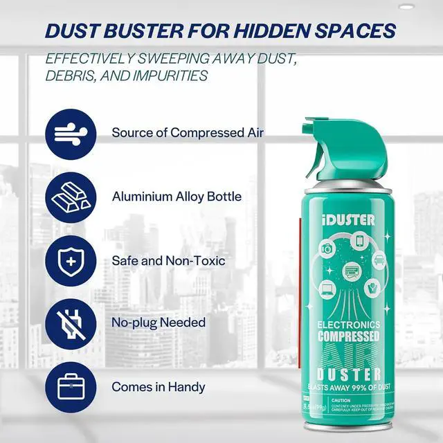 Alt view image 4 of 7 - Compressed Keyboard Cleaner Air Spray - 3.5oz Canned Air Duster for Keyboard PC Computer Electronics Phone 2PCS