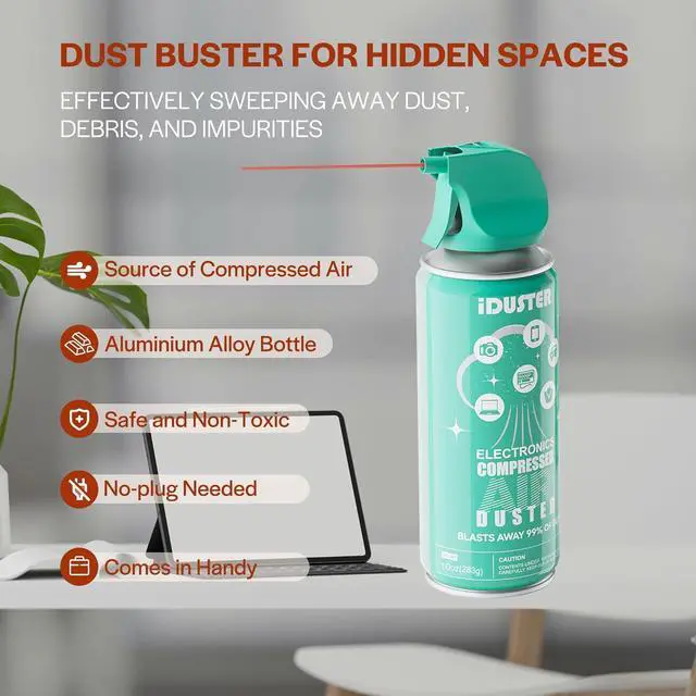 Alt view image 3 of 7 - Keyboard Cleaner Air Spray - Canned Air for PS5 Computer PC Keyboard Electronics 3PCS(10oz)