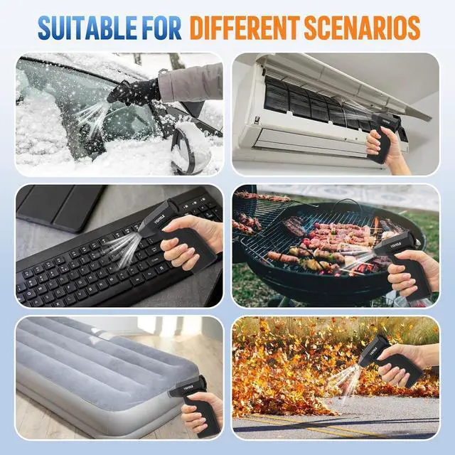 Alt view image 5 of 7 - Electric air Duster - 300000RPM Brushless 3 Speeds Turbo Fan JetFan 10500mAh Battery Compressed Air Duster Cordless Dust Blower Air Blower for Computer Keyboard Outdoors Car Home