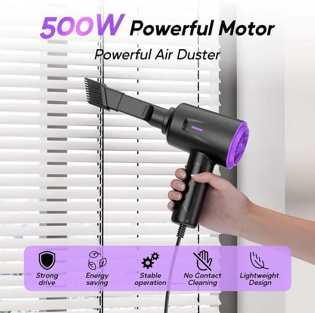 Alt view image 7 of 7 - Electric Air Duster - Air Blower - Multi-Use Compressed Air Duster for Keyboard- Computer and PC - 5.74 oz Powerful Motor