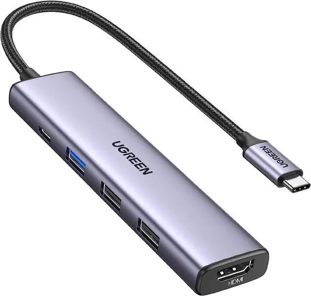 Main image of UGREEN Revodok 105 USB C Hub 5 in 1 Multiport Adapter 4K HDMI, 100W Power Delivery, 3 USB-A Data Ports, USB C Dongle for MacBook Pro/Air, iPad Pro, iMac, iPhone 15 Pro/Pro Max, XPS, Thinkpad