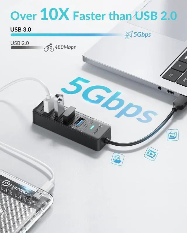 Alt view image 3 of 7 - Laptop Docking Station 14 in 1 USB C Hub Triple Display with 2 x 4K HDMI 1080p VGA 100W Power Delivery 5Gbps USB-A/C Data Ports for MacBook  XPS and More