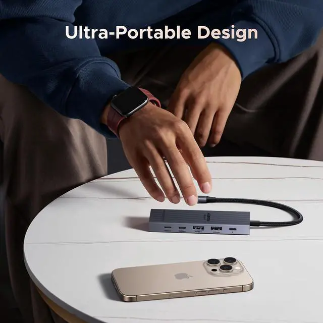 Alt view image 6 of 7 - Revodok Pro USB-C Hub 6 in 1 10Gbps 4K 60Hz HDMI 100W Power Delivery for MacBook Pro/Air iPad Pro Thinkpad Rog Ally and More.