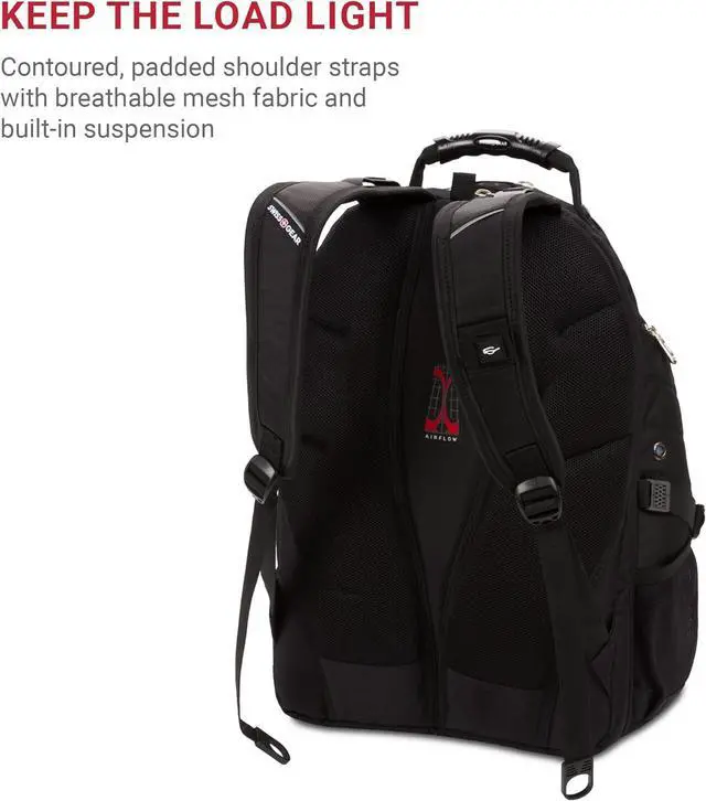 Alt view image 5 of 6 - SwissGear 1900 Scansmart TSA 17 Laptop Backpack, Black, 19-Inch