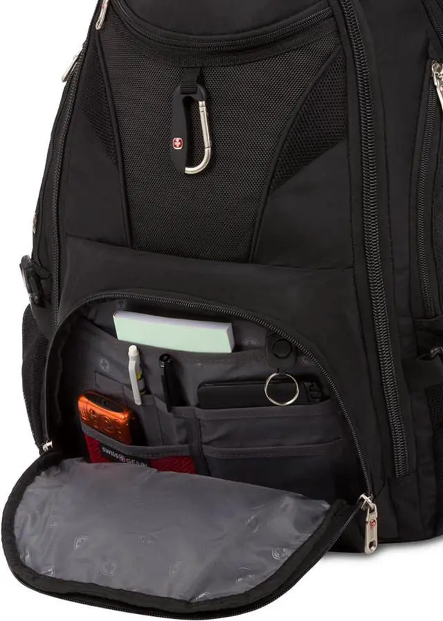 Alt view image 6 of 6 - SwissGear 1900 Scansmart TSA 17 Laptop Backpack, Black, 19-Inch