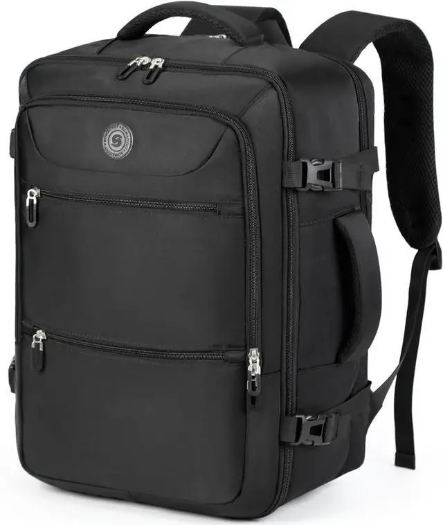 Main image of Travel Laptop Backpack Extra Large High School College Backpacks Flight Approved Daypack Business Bag Fit 17.3 inch Laptop for Men Women (Black)