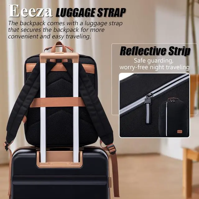 Alt view image 3 of 7 - Laptop Backpack Durable Lightweight Travel Backpack Featuring Spacious Main Laptop Compartment Functionality for Travel School Daily Use