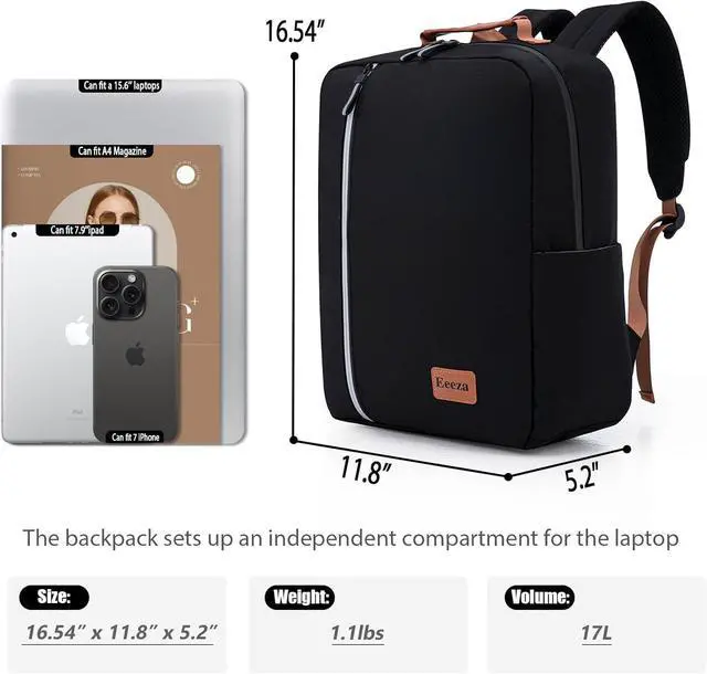 Alt view image 5 of 7 - Laptop Backpack Durable Lightweight Travel Backpack Featuring Spacious Main Laptop Compartment Functionality for Travel School Daily Use