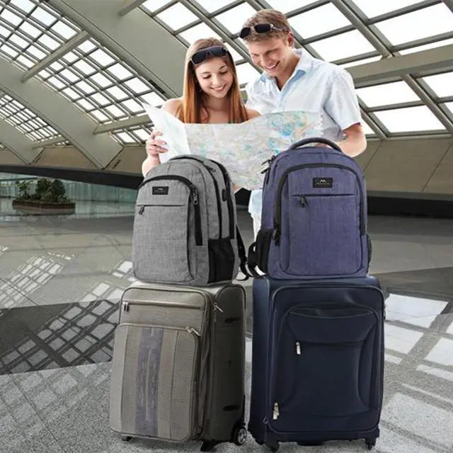 Alt view image 7 of 7 - Laptop Backpack Slim Travel Backpack with Laptop Compartment for Men Women College Daypack Gift Computer Bag fits 15.6 Inch Notebook Blue