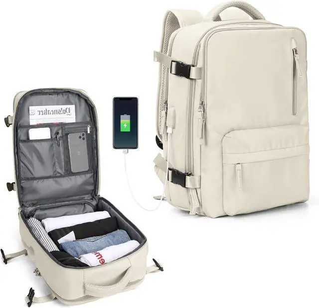 Alt view image 3 of 7 - Large Travel Backpack Carry on Flight Approved Laptop Work Business Backpack for Women Men Mochila de Viaje