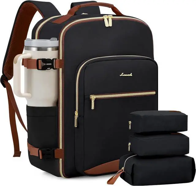 Main image of 40L Travel Backpack for Women & Men Large Carry on Backpack for Airplanes with 3 Packing Cubes TSA Personal Item Travel Bag fits 17 Laptop Waterproof Travel Essentials Airline Approved